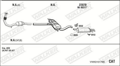 Изпускателна система WALKER VWK010179B