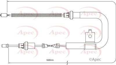 Cable Pull, parking brake APEC CAB1310