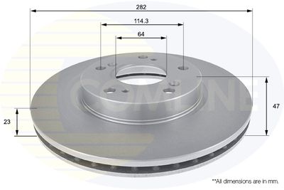 COMLINE ADC0574V Тормозные диски  для HONDA ACCORD (Хонда Аккорд)
