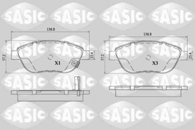 SASIC 6216204 Тормозные колодки и сигнализаторы для OPEL CORSA D (S07) 1.3 CDTI (L08, L68)