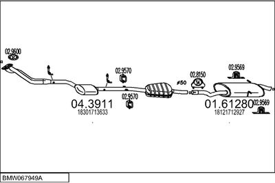SISTEM DE ESAPAMENT MTS BMW067949A008963