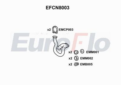 EuroFlo Exhaust Pipe EFCN8003