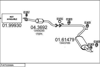SISTEM DE ESAPAMENT MTS FIAT55988A016653