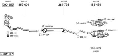 SISTEM DE ESAPAMENT BOSAL SYS11367