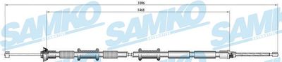 Тросик, cтояночный тормоз SAMKO C0168B для FIAT DOBLO