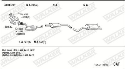 ABGASANLAGE WALKER REK011489B