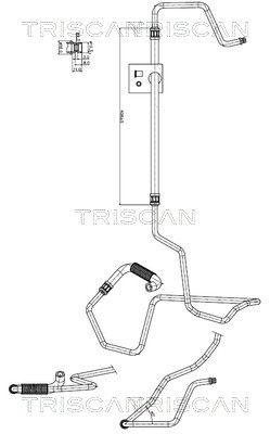 хидравличен маркуч, кормилно управление TRISCAN 8516 28014