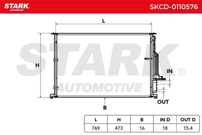 кондензатор, климатизация STARK SKCD-0110576