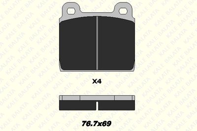 Комплект тормозных колодок, дисковый тормоз KALE 20468 150 04 для OPEL MONZA