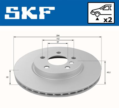 DISC FRANA SKF VKBD80154V2 1