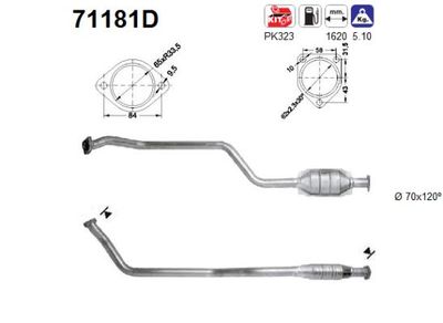 AS 71181D Катализатор для MERCEDES-BENZ E-CLASS T-Model (S124) E 250 TD (124.186) AS 71181D Катализатор для MERCEDES-BENZ E-CLASS T-Model (S124) E 250 TD (124.186)