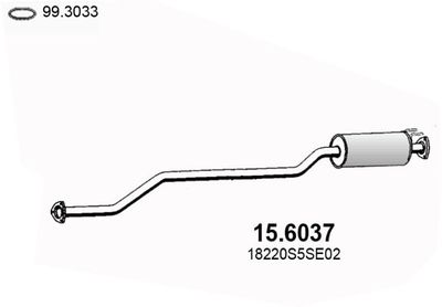 ASSO 15.6037 Глушитель выхлопных газов  для HONDA CIVIC VII Hatchback (EU, EP, EV) 1.4 iS (EP1)