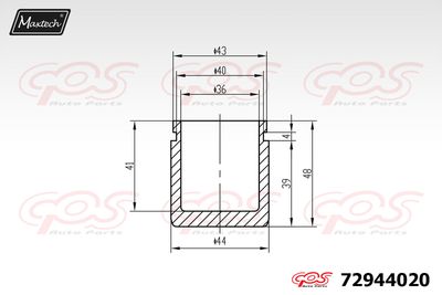 Поршень, корпус скобы тормоза MAXTECH 72944020 для LEXUS GS