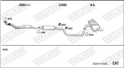 Изпускателна система WALKER SEK017900A