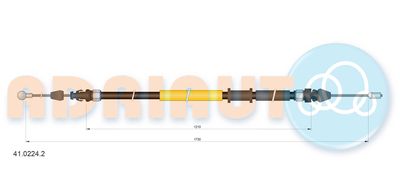 Тросик, cтояночный тормоз ADRIAUTO 41.0224.2 для RENAULT MASTER