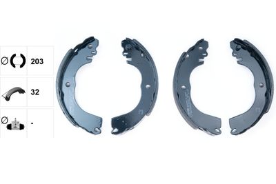 TEXTAR 91082000 Ремкомплект барабанных колодок для MITSUBISHI MIRAGE