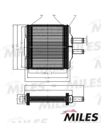 Теплообменник, отопление салона MILES ACHM004 для CHEVROLET LACETTI
