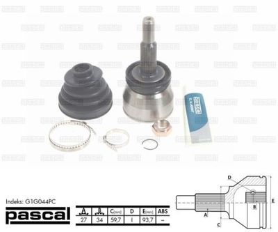 Ledsats, drivaxel PASCAL G1G044PC