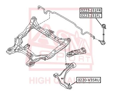 Тяга / стойка, стабилизатор ASVA 0223-J31FR для NISSAN ALTIMA