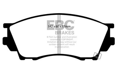Комплект тормозных колодок, дисковый тормоз EBC Brakes DP1019 для MAZDA XEDOS