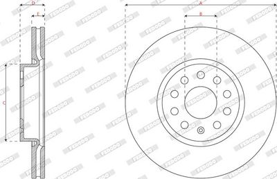 BREMSSCHEIBE FERODO DDF3121C 2