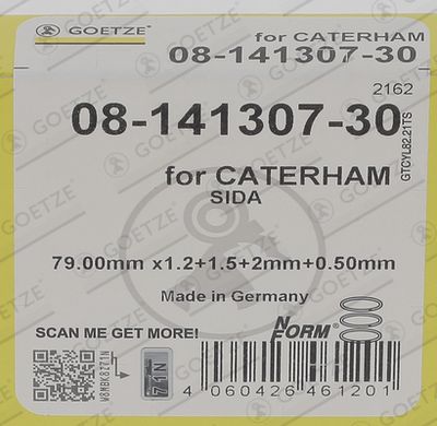 SET SEGMENTI PISTON GOETZE ENGINE 0814130730 3