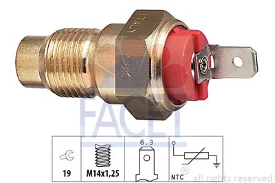 Датчик, температура охлаждающей жидкости FACET 7.3203 для VOLVO 460