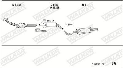 Изпускателна система WALKER VWK011761