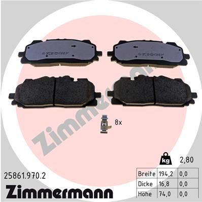 ZIMMERMANN Remblokkenset, schijfrem rd:z (25861.970.2)