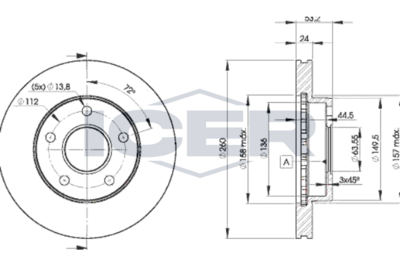 спирачен диск ICER 78BD8109-2