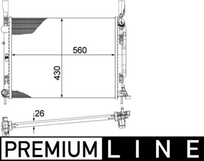 Chłodnica, układ chłodzenia silnika MAHLE CR 1154 000P