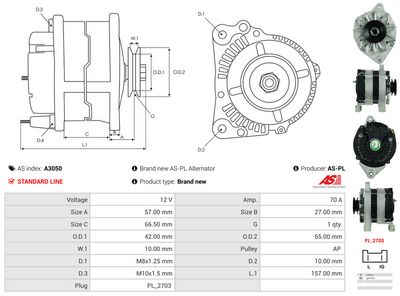 GENERATOR / ALTERNATOR AS-PL A3050 5