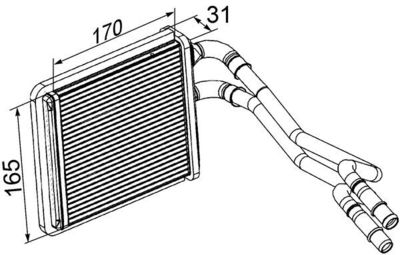 Kachelradiateur, interieurverwarming - AH198000P - MAHLE