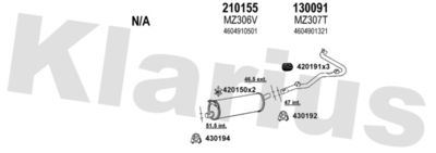 Układ wydechowy KLARIUS 600193E