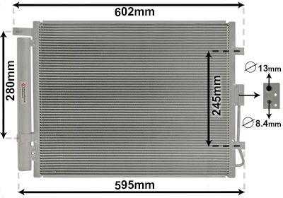 VAN WEZEL Condensor, airconditioning (83005150)