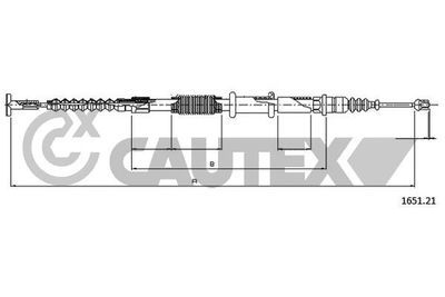 CAUTEX 017999 Трос ручного тормоза  для FIAT TEMPRA (Фиат Темпра)