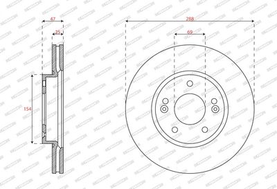 BREMSSCHEIBE FERODO DDF2928C 1