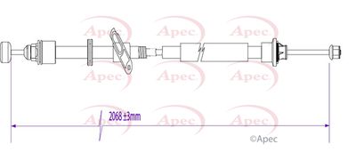 Cable Pull, parking brake APEC CAB1156
