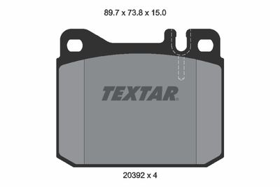 TEXTAR 2039204 Тормозные колодки и сигнализаторы  для MERCEDES-BENZ /8 (Мерседес /8)