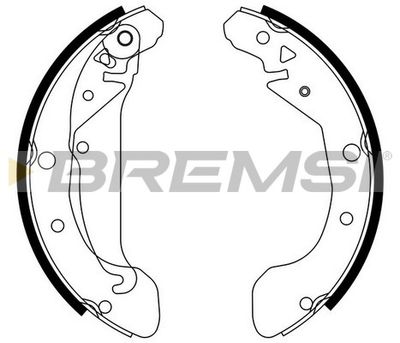 Комплект тормозных колодок BREMSI GF0632 для DAEWOO REZZO