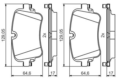 Комплект тормозных колодок, дисковый тормоз BOSCH 0 986 495 426 для AUDI Q8