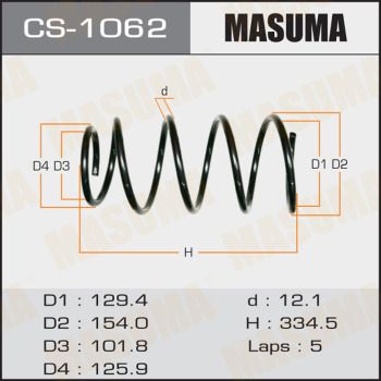 MASUMA CS-1062 Пружина подвески  для TOYOTA YARIS (Тойота Ярис)