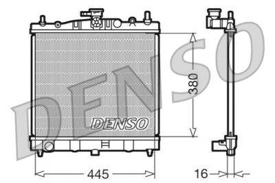 DENSO DRM46002 Радиатор охлаждения двигателя  для NISSAN NOTE (Ниссан Ноте)