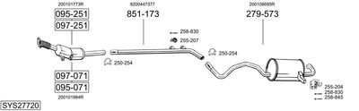 Układ wydechowy BOSAL SYS27720