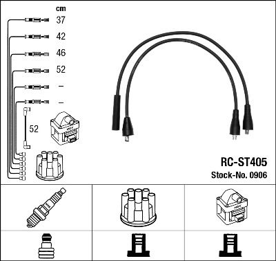 Комплект проводов зажигания NGK 0906 для LADA 1200-1600