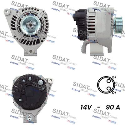 SIDAT A12VA0734A2 Генератор  для AUDI A4 (Ауди А4)