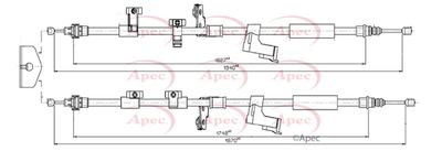 APEC Cable Pull, parking brake CAB1125