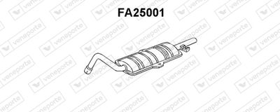 Глушитель выхлопных газов конечный VENEPORTE FA25001 для SEAT 124