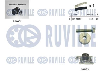 Водяной насос + комплект зубчатого ремня RUVILLE 5505011 для RENAULT CAPTUR