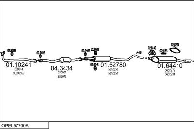 SISTEM DE ESAPAMENT MTS OPEL57700A001805